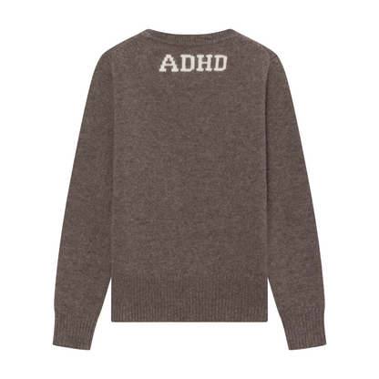 ADHD Intarsia Wool Jumper