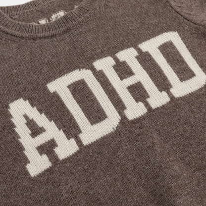 ADHD Intarsia Wool Jumper