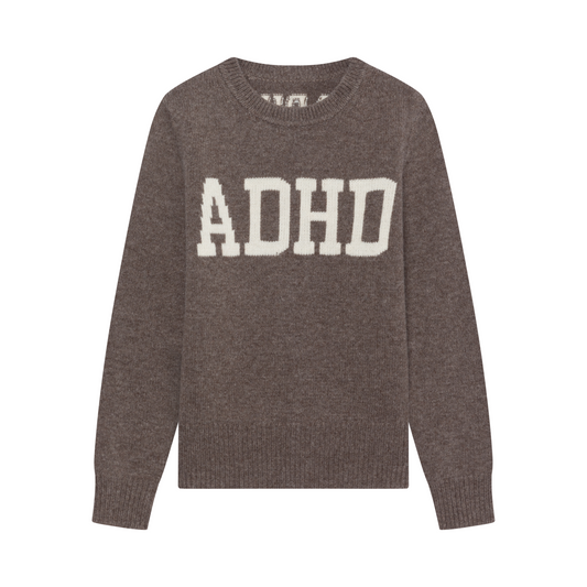 ADHD Intarsia Wool Jumper