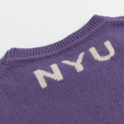 Retro NYU Intarsia Wool Jumper