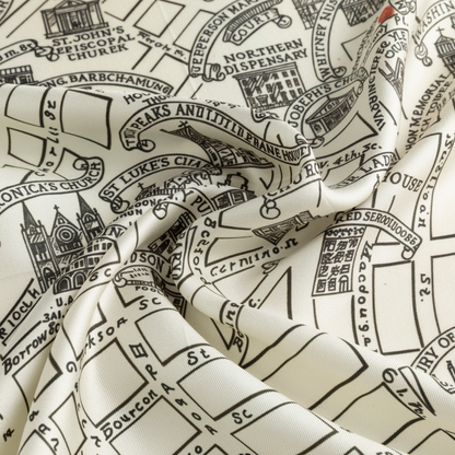 Retro Silk Scarf - Greenwich Village