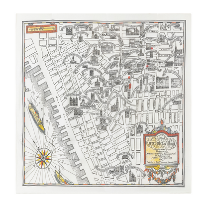 Retro Silk Scarf - Greenwich Village